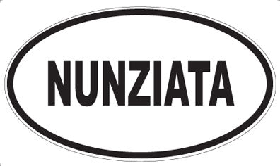 NUNZIATA - Oval Sticker