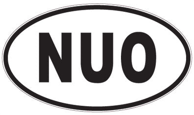 NUO - 3 Letter Initials Oval Sticker
