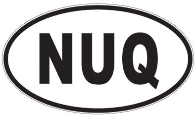 NUQ - 3 Letter Initials Oval Sticker