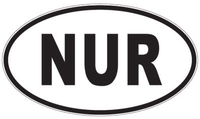 NUR - 3 Letter Initials Oval Sticker