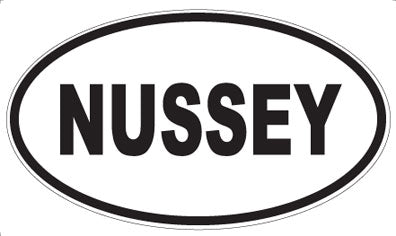 NUSSEY - Oval Magnet
