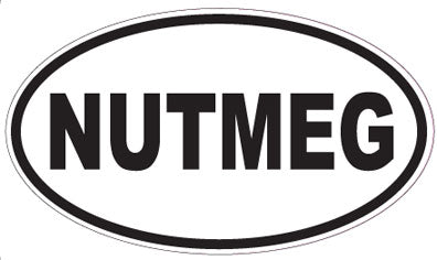 NUTMEG - Oval Sticker