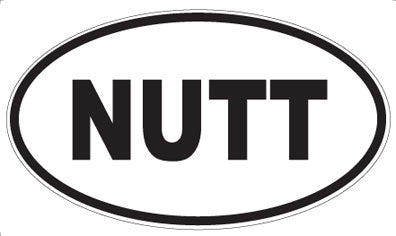 NUTT - Oval Sticker