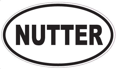 NUTTER - Oval Sticker