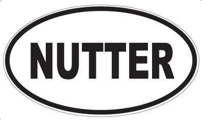 NUTTER - Oval Magnet