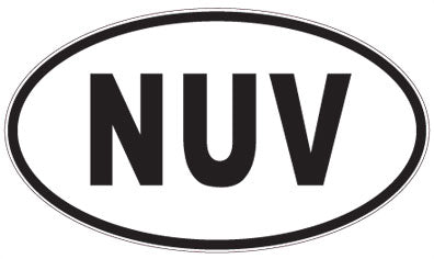 NUV - 3 Letter Initials Oval Sticker