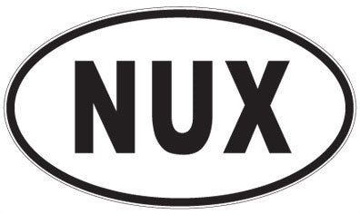 NUX - 3 Letter Initials Oval Sticker