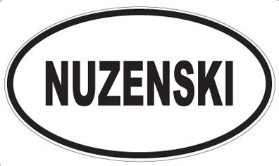 NUZENSKI - Oval Sticker