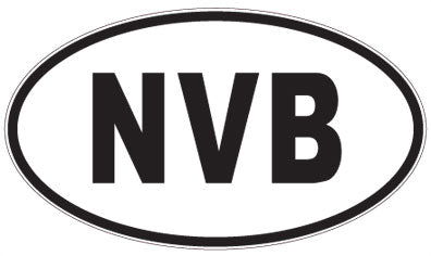 NVB - 3 Letter Initials Oval Sticker