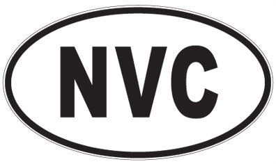 NVC - 3 Letter Initials Oval Sticker