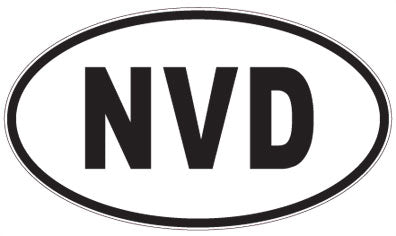 NVD - 3 Letter Initials Oval Sticker