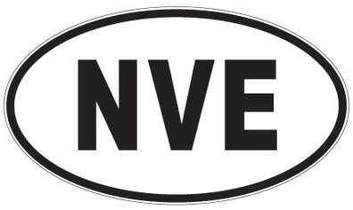 NVE - 3 Letter Initials Oval Sticker
