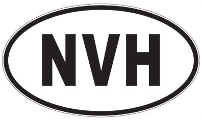 NVH - 3 Letter Initials Oval Sticker