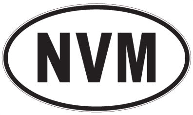 NVM - 3 Letter Initials Oval Sticker