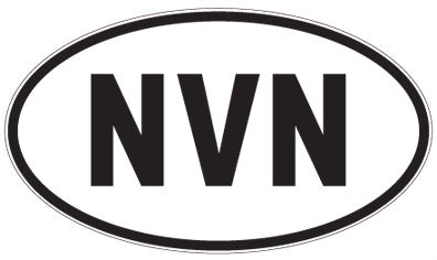 NVN - 3 Letter Initials Oval Sticker