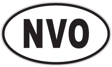 NVO - 3 Letter Initials Oval Sticker
