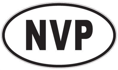 NVP - 3 Letter Initials Oval Sticker