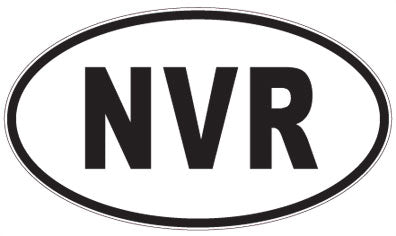 NVR - 3 Letter Initials Oval Sticker