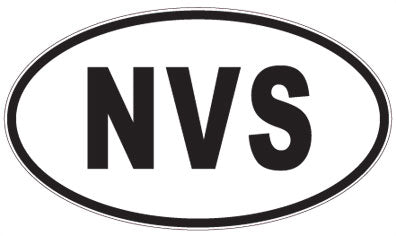 NVS - 3 Letter Initials Oval Sticker