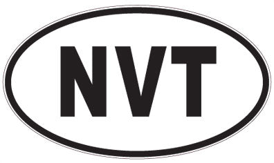 NVT - 3 Letter Initials Oval Sticker