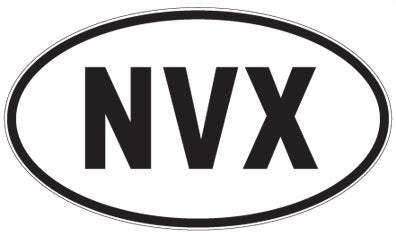 NVX - 3 Letter Initials Oval Sticker