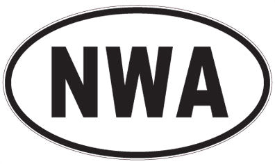 NWA - 3 Letter Initials Oval Sticker