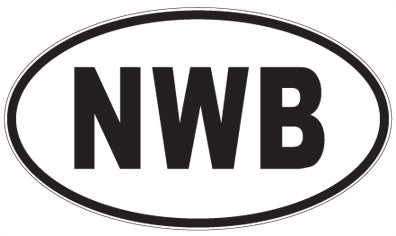 NWB - 3 Letter Initials Oval Sticker