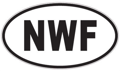 NWF - 3 Letter Initials Oval Sticker