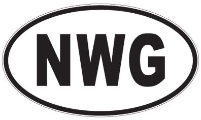 NWG - 3 Letter Initials Oval Sticker
