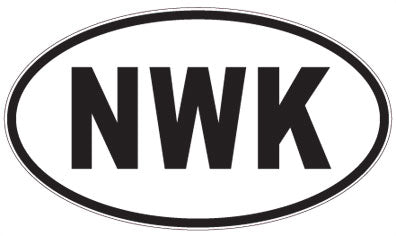 NWK - 3 Letter Initials Oval Sticker