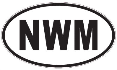 NWM - 3 Letter Initials Oval Sticker