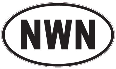 NWN - 3 Letter Initials Oval Sticker