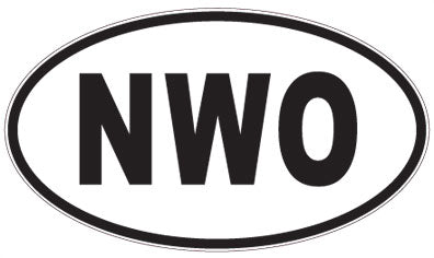 NWO - 3 Letter Initials Oval Sticker