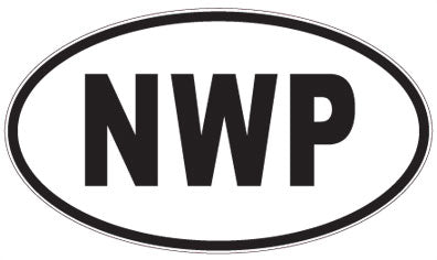 NWP - 3 Letter Initials Oval Sticker