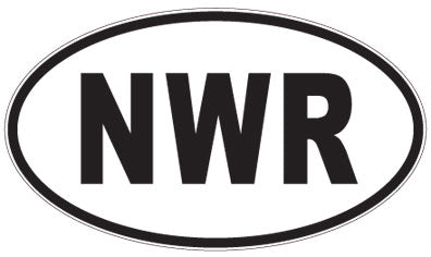 NWR - 3 Letter Initials Oval Sticker