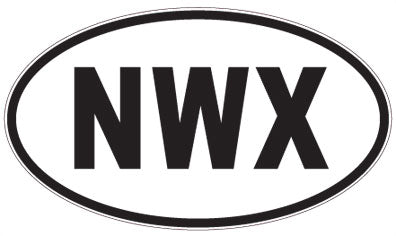 NWX - 3 Letter Initials Oval Sticker