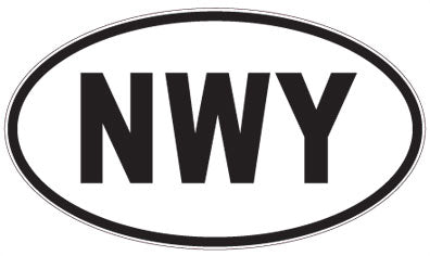 NWY - 3 Letter Initials Oval Sticker