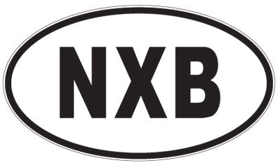 NXB - 3 Letter Initials Oval Sticker
