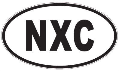 NXC - 3 Letter Initials Oval Sticker