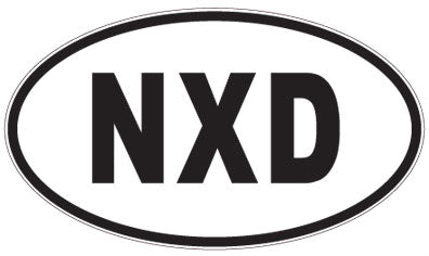 NXD - 3 Letter Initials Oval Sticker