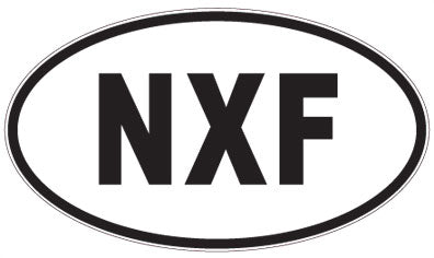 NXF - 3 Letter Initials Oval Sticker