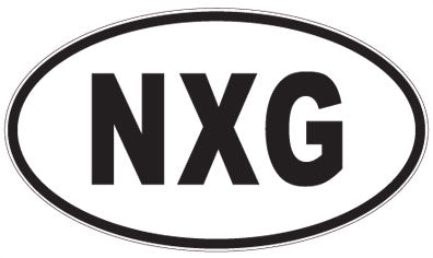 NXG - 3 Letter Initials Oval Sticker