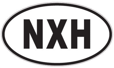 NXH - 3 Letter Initials Oval Sticker