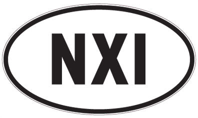 NXI - 3 Letter Initials Oval Sticker