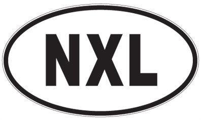 NXL - 3 Letter Initials Oval Sticker