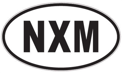 NXM - 3 Letter Initials Oval Sticker