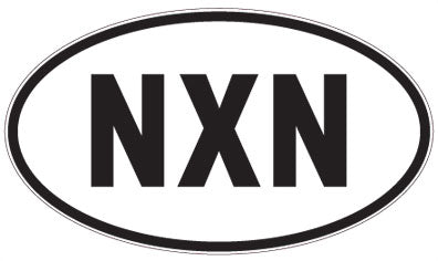 NXN - 3 Letter Initials Oval Sticker