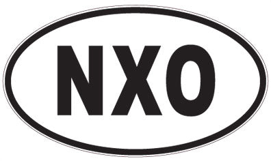 NXO - 3 Letter Initials Oval Sticker