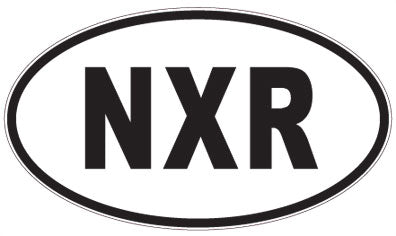 NXR - 3 Letter Initials Oval Sticker