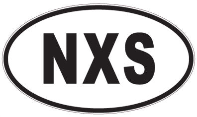 NXS - 3 Letter Initials Oval Sticker